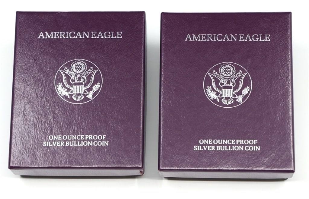 1988-1989 US Mint Proof Silver Eagles in OMP - 2