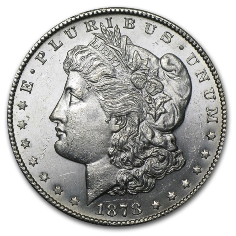 1878 S AU-BU Morgan Silver Dollar-1st Year Issue: Items are as shown in the image and will be as described- Please review all terms and conditions prior to placing any bids-