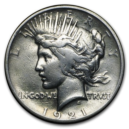 1921 1st Year Issue Peace Silver Dollar: Items are as shown in the image and will be as described- Please review all terms and conditions prior to placing any bids-