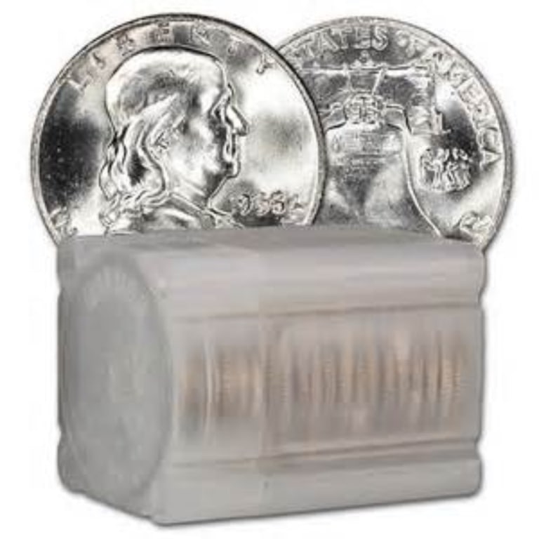 (20) Random Date BU Grade Franklin Half Dollars: Items are as shown in the image and will be as described- Please review all terms and conditions prior to placing any bids-