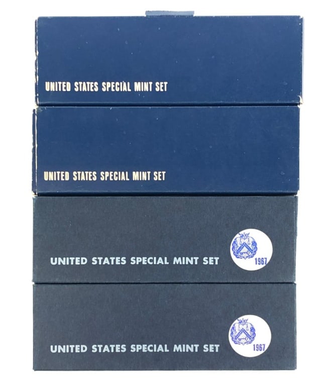 (2) Each 1966-1967 Special Mint Sets: Items are as shown in the image and will be as described- Please review all terms and conditions prior to placing any bids-