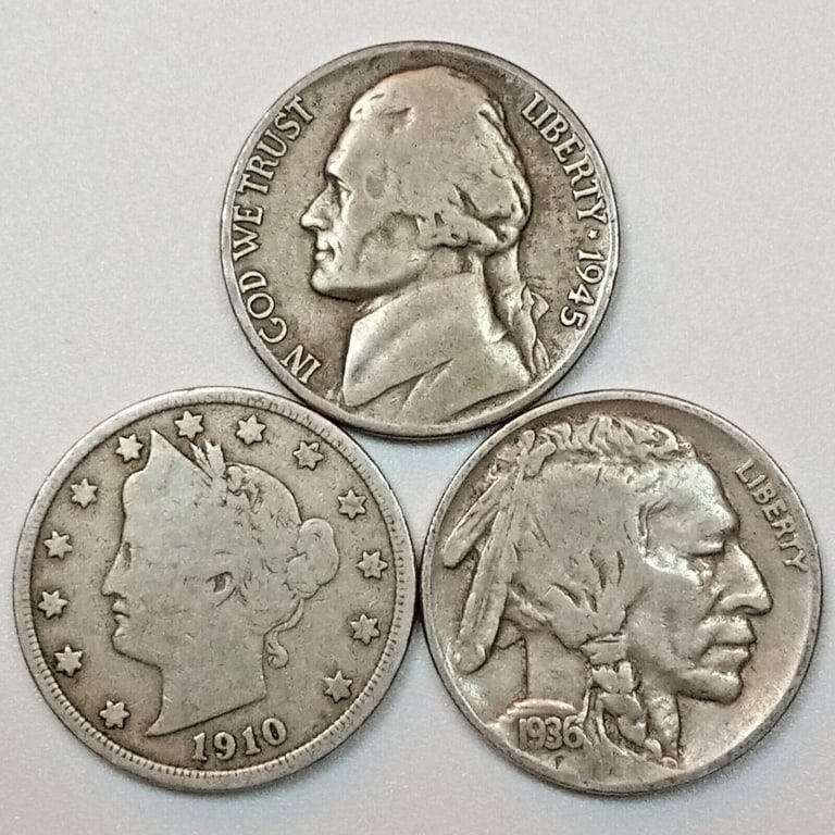 3 Coin Nickel Collectors Set-V-JeffSil-Buff-: Items are as shown in the image and will be as described- Please review all terms and conditions prior to placing any bids-