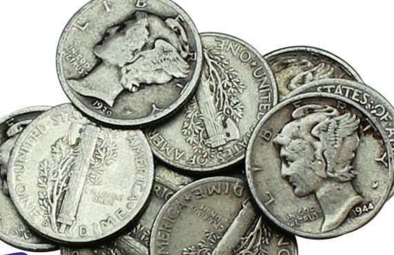 Lot of (10) Various Date and Grade Mercury Dimes: Items are as shown in the image and will be as described- Please review all terms and conditions prior to placing any bids-