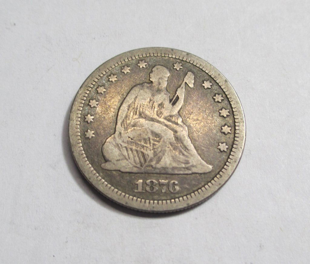 1876 Carson City Key Date Seated Liberty Quarter (1 of 2)