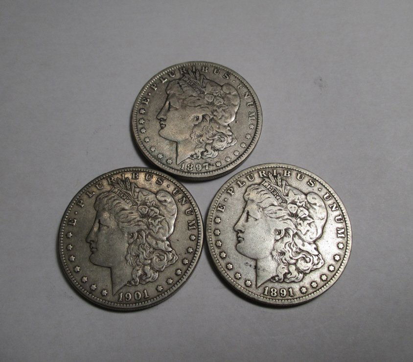1891-1897-1901 O Mint Better Date Morgan Dollars (1 of 2)