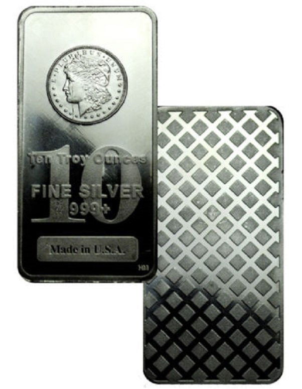 10 oz. Morgan Design Silver Bar- 999 Pure (1 of 1)