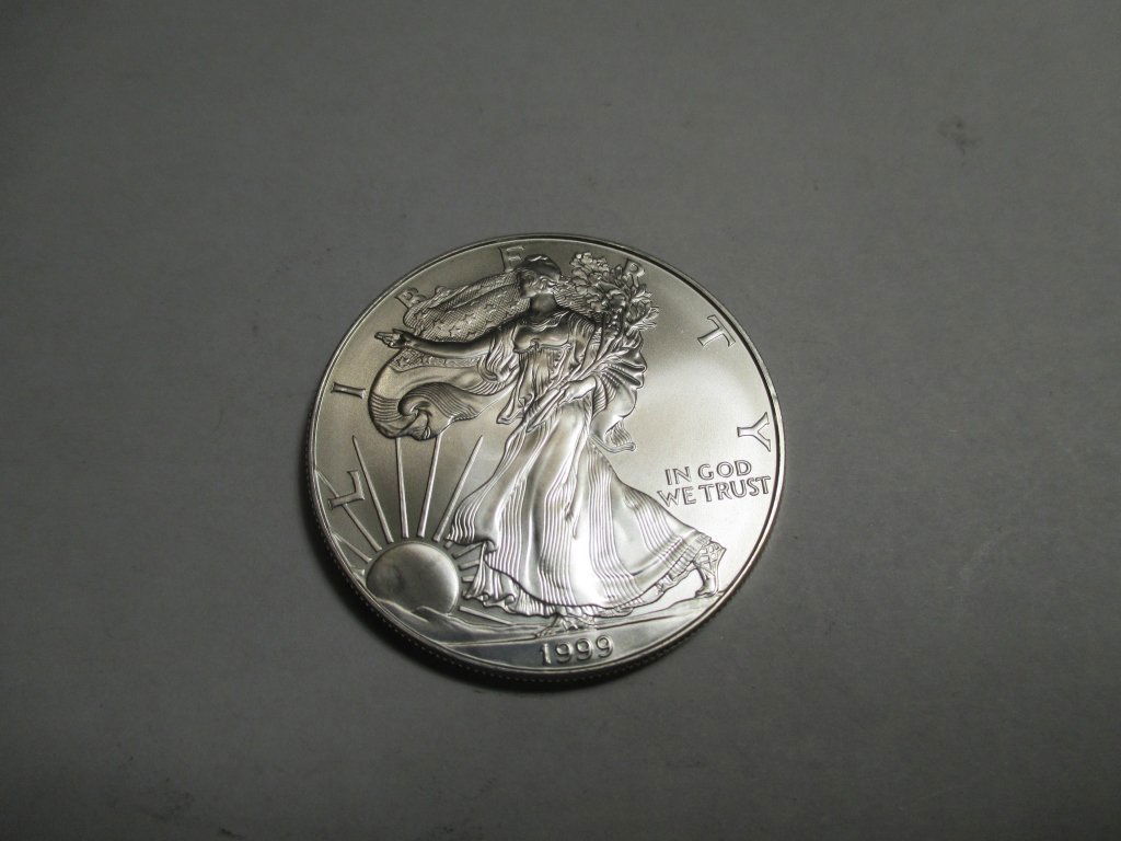 1999 US Silver Eagle CH BU Grade (1 of 2)