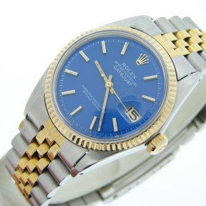 Blue Dial ROLEX 14k/ss  Fancy Watch (1 of 3)