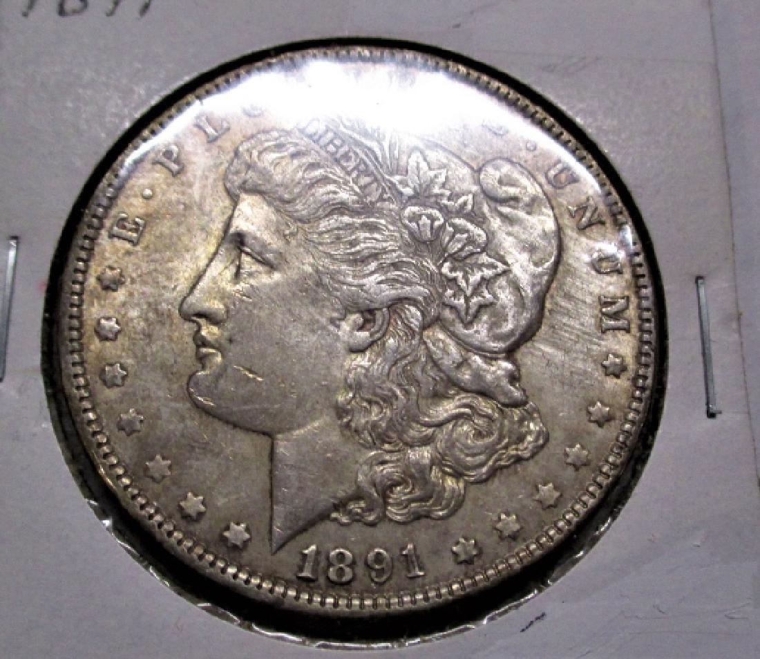 1891 p Better Date Morgan Silver Dollar (1 of 2)
