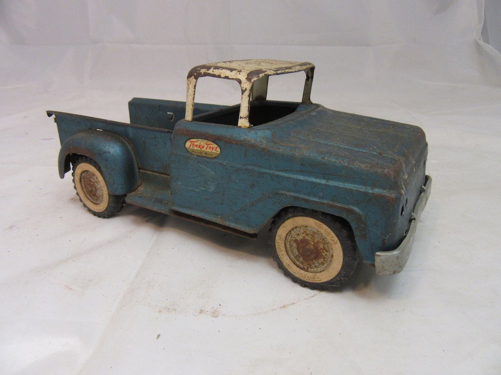 Tonka Toy Step Side Pick-up Truck: Tonka truck does have rust. Gives the truck good character. Very nice display toy.