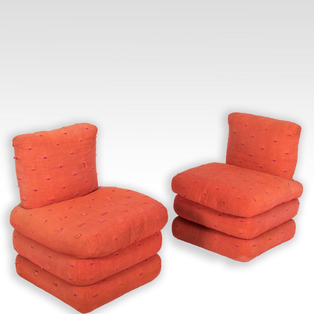 Pair Mid Century Slipper Chairs (1 of 4)