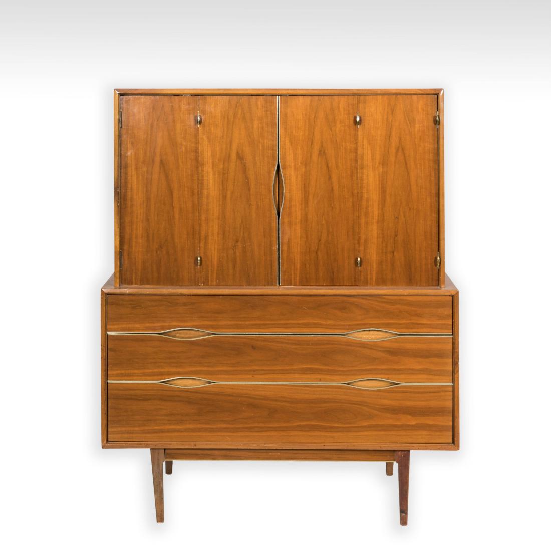 Walnut Chifferobe with Folding Doors (1 of 7)