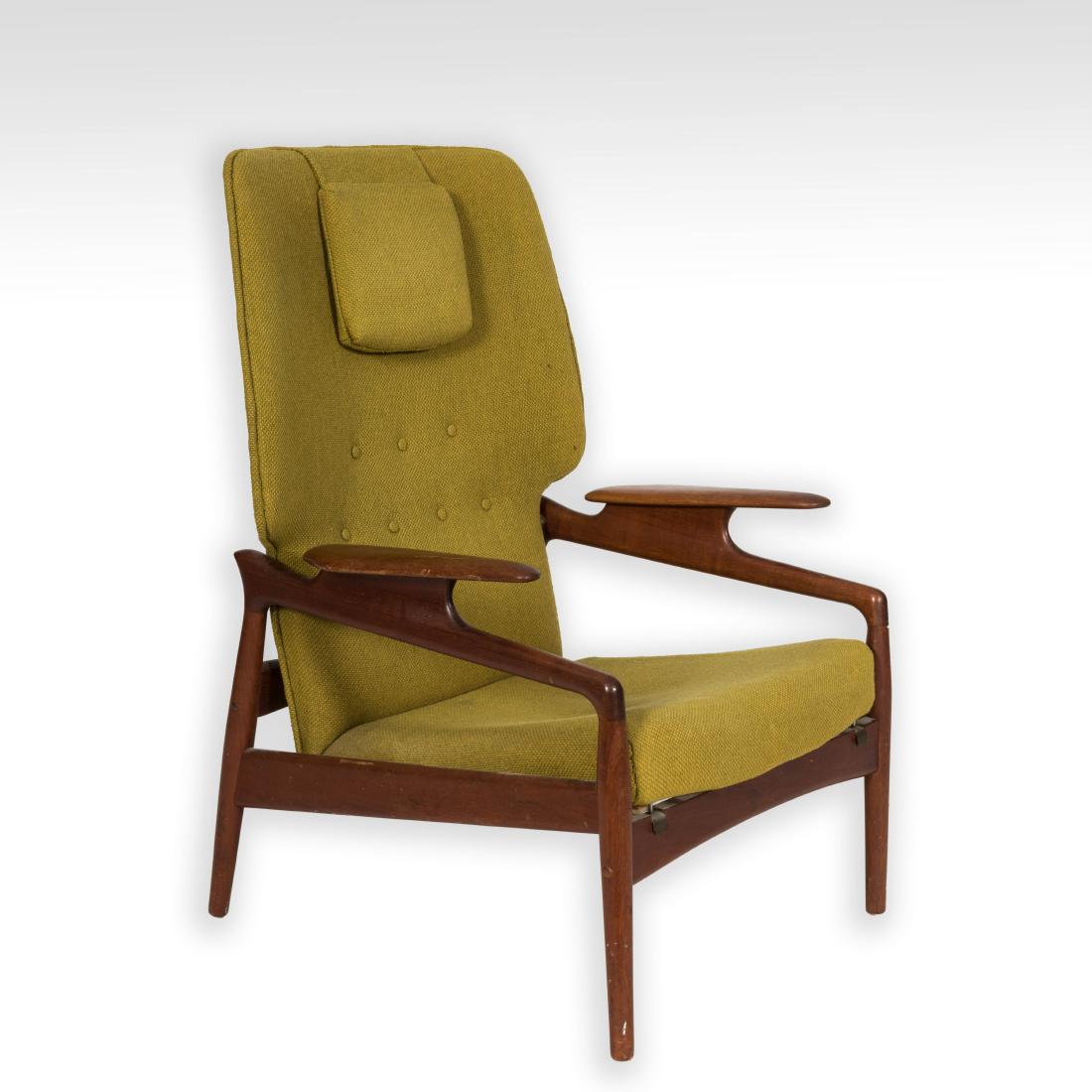 Danish Teak Paddle Arm Recliner (1 of 8)