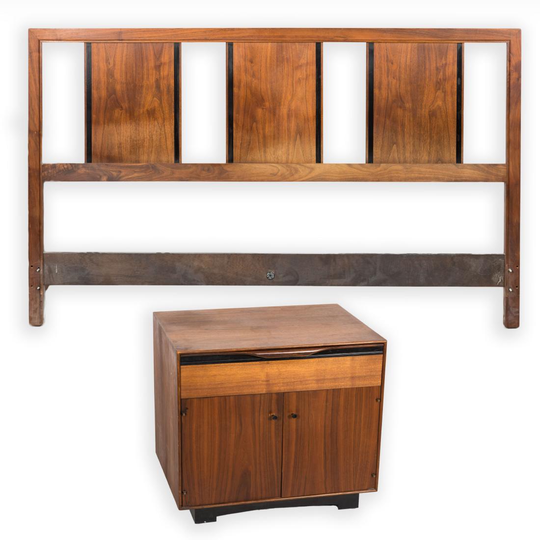John Stuart Teak Nightstand and Headboard (1 of 7)