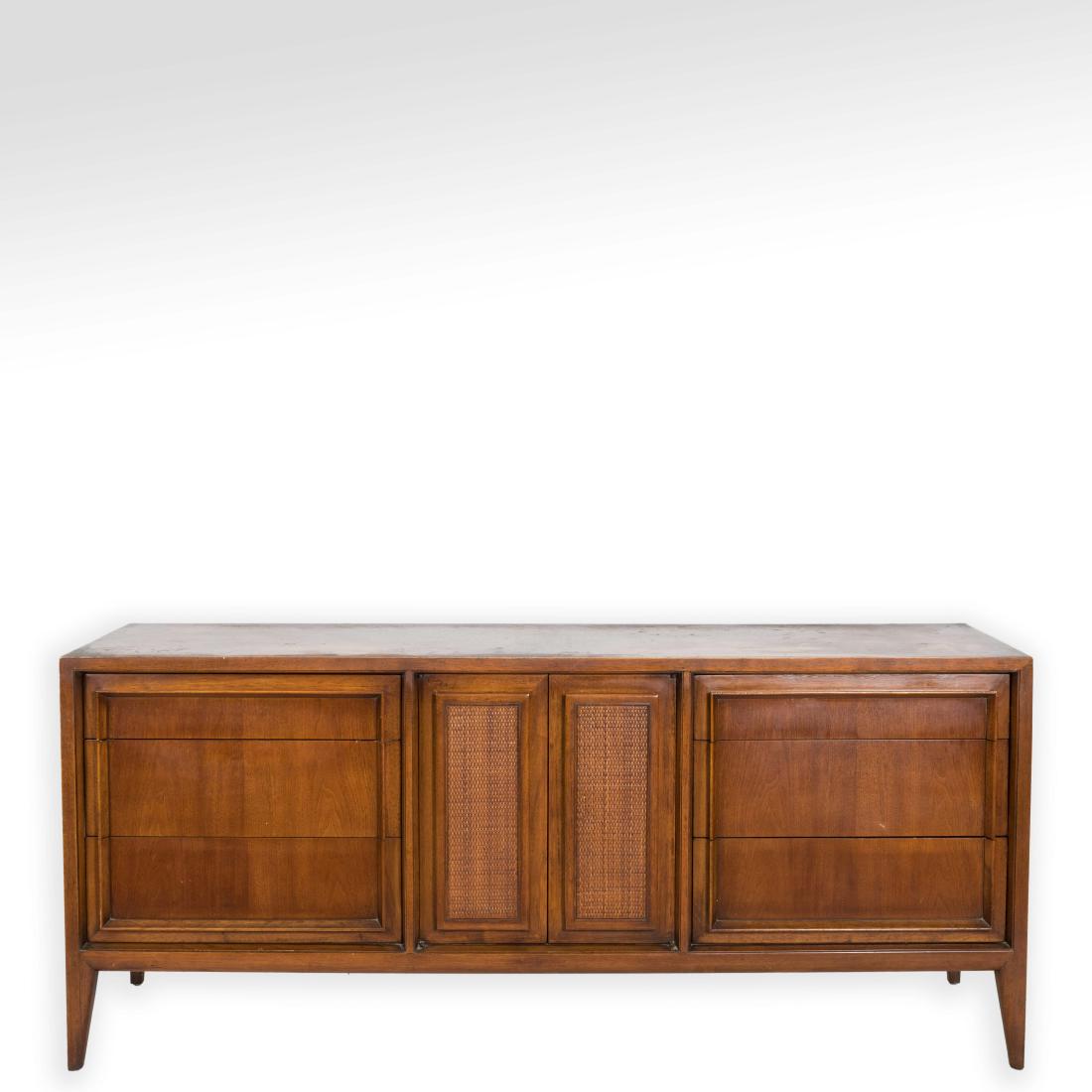 Century Walnut Credenza with Cane Doors (1 of 6)