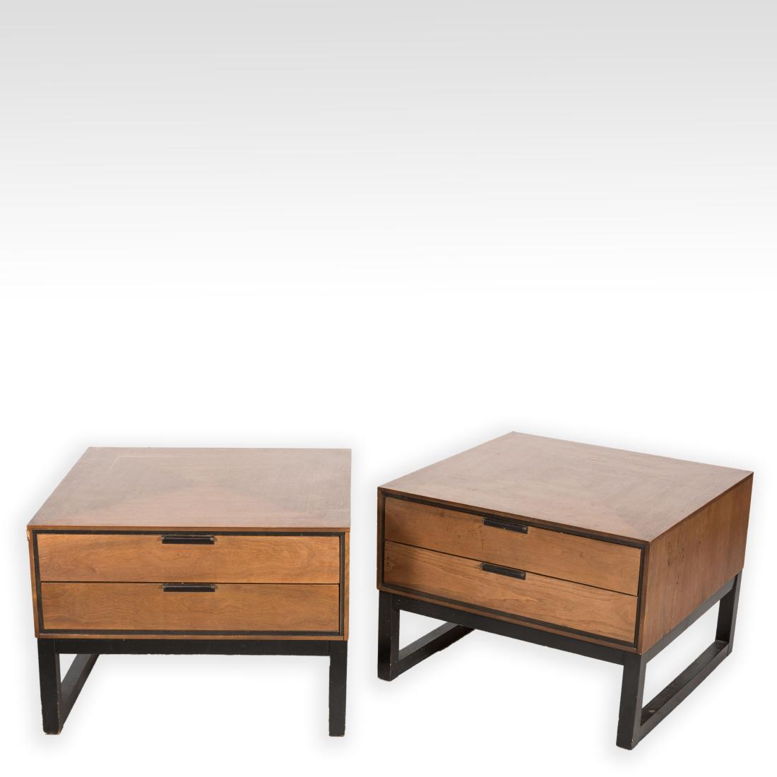 Pair Harvey Probber Style Two Drawer End Tables (1 of 6)