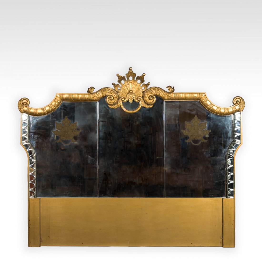 Giltwood & Etched Glass Regency Style Headboard (1 of 3)