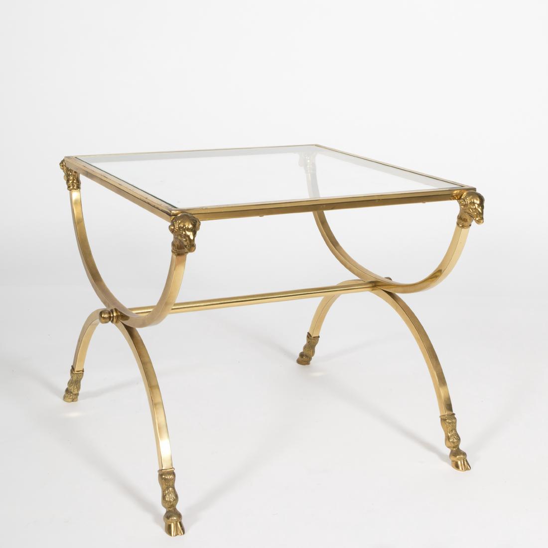 Brass and Glass Rams Head Table (1 of 4)