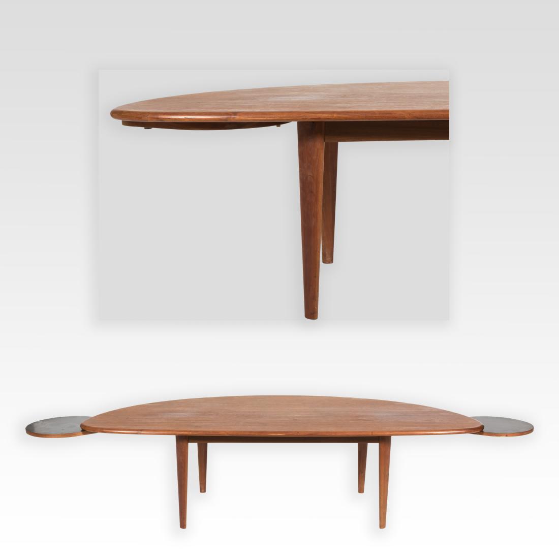 Danish Teak Oval Coffee Table with Swivel Ends (1 of 1)