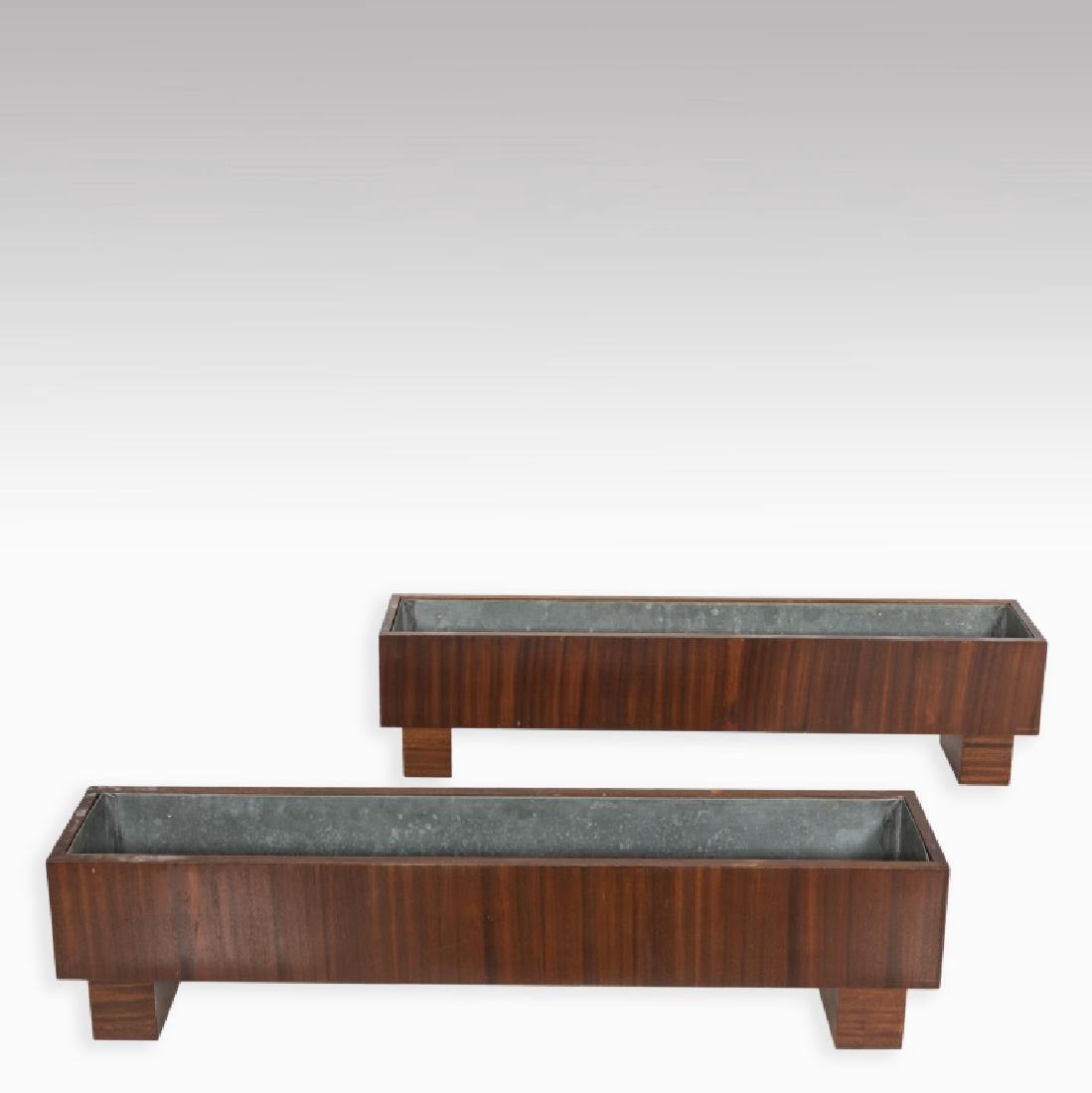 Pair Mid Century Box Planters (1 of 1)