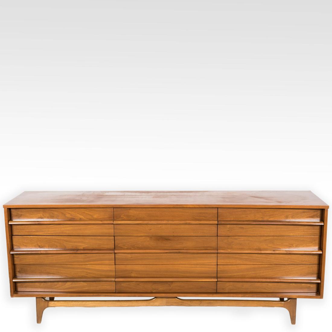 Walnut Concave Double Dresser (1 of 5)