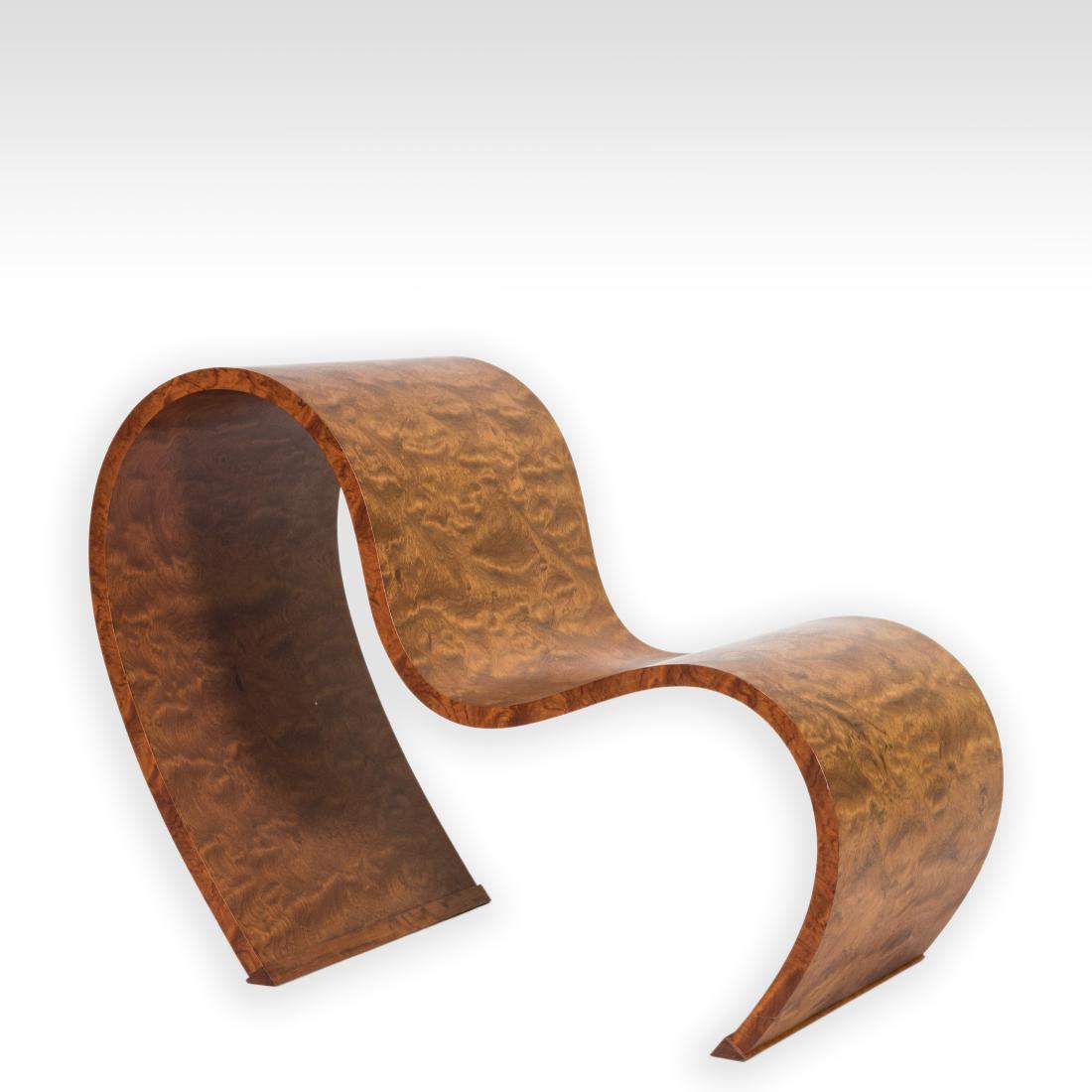 Burled Wood Wave Chair (1 of 3)