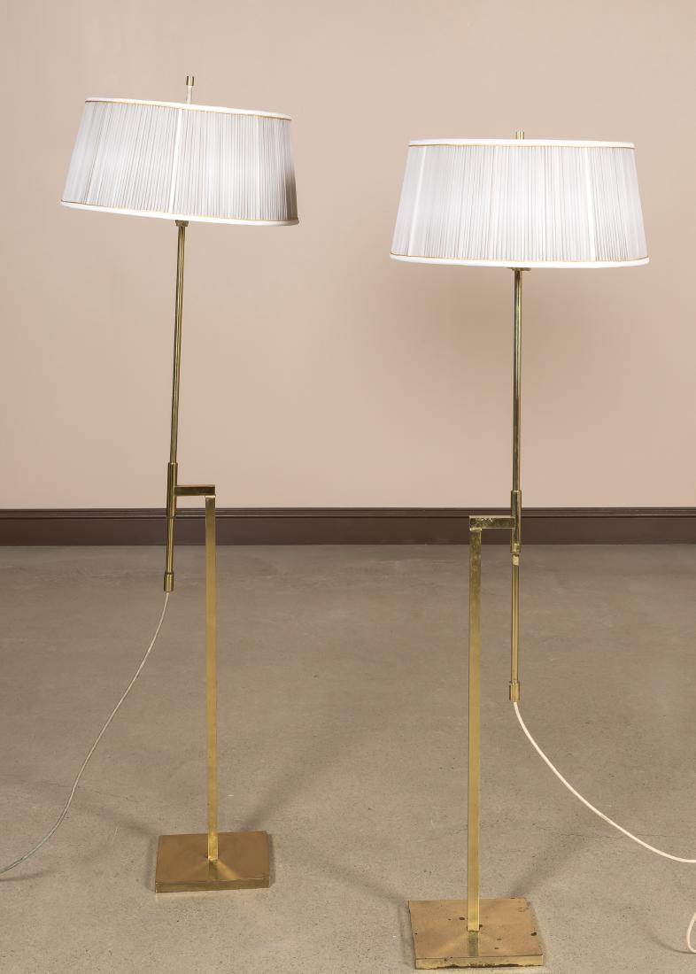 Pair Laurel Brass Floor Lamps (1 of 3)