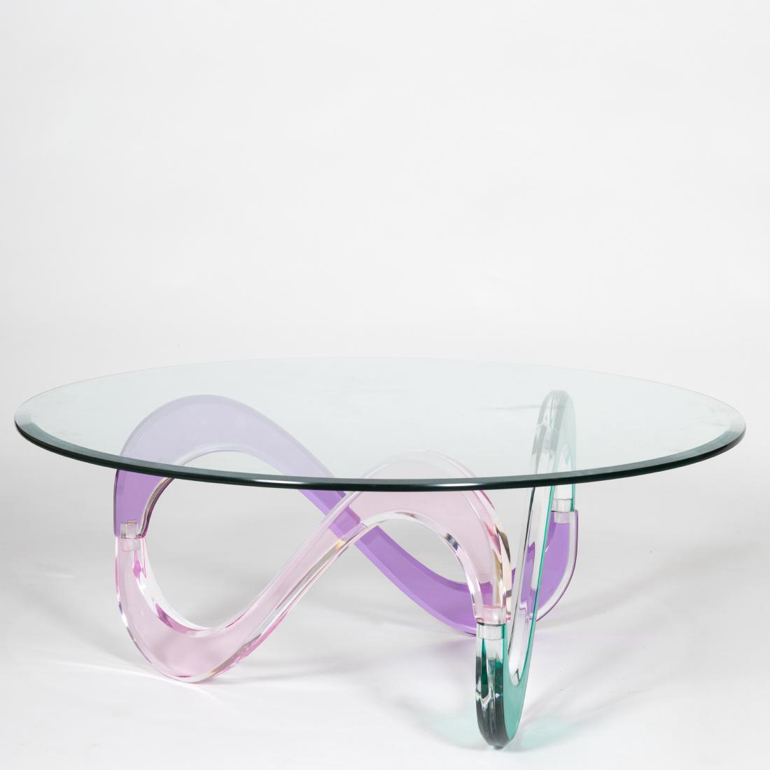 Haziza Multi Colored Lucite Coffee Table - Signed (1 of 4)