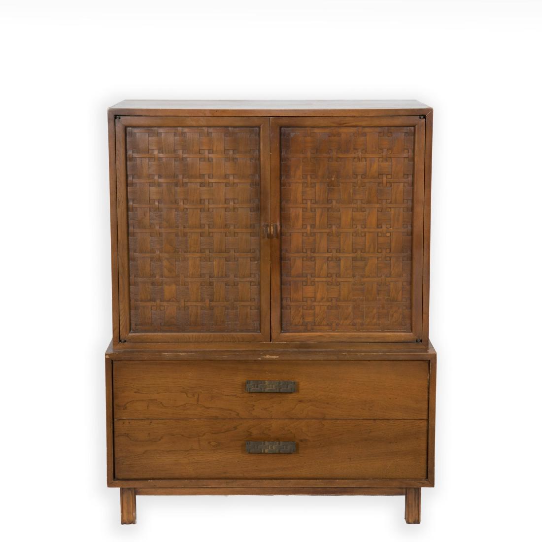 Walnut "Woven Front" Chifferobe (1 of 6)