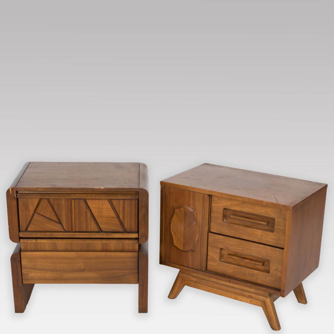 Two Mid Century Walnut Nightstands (1 of 5)