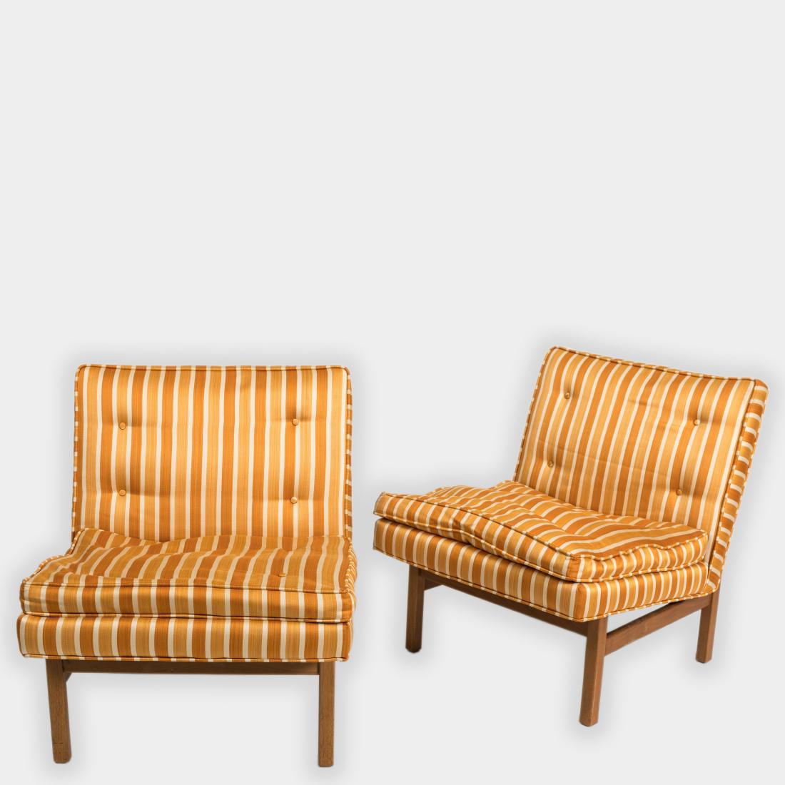 Pair Modern Slipper Chairs - After Milo Baughman (1 of 6)