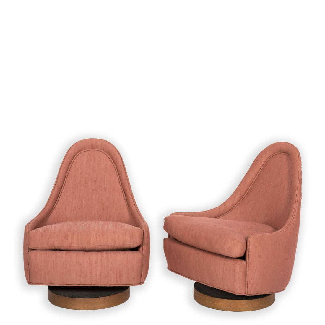 Pair Milo Baughman Petite Swivel Lounge Chairs (1 of 3)