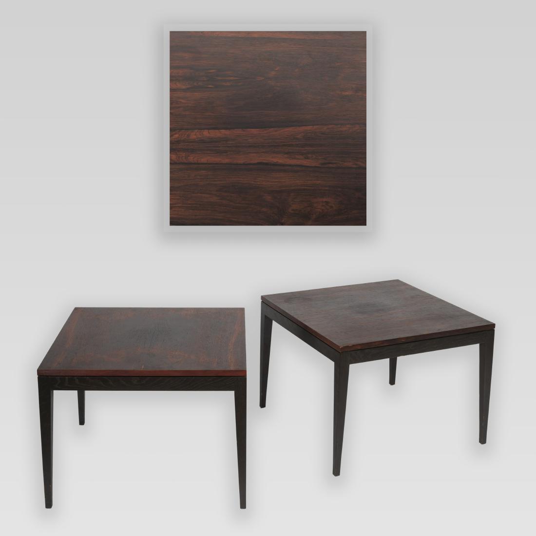 Pair Harvey Probber Rosewood & Ebony Lamp Tables (1 of 5)