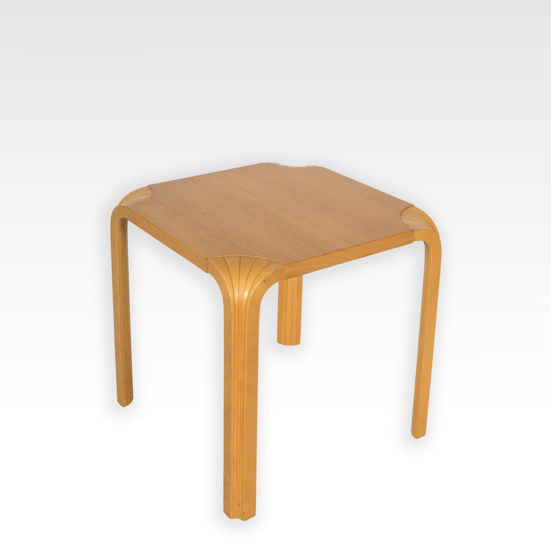 Alvar Aalto Fan Leg Birch Side Table - Signed LCF (1 of 5)