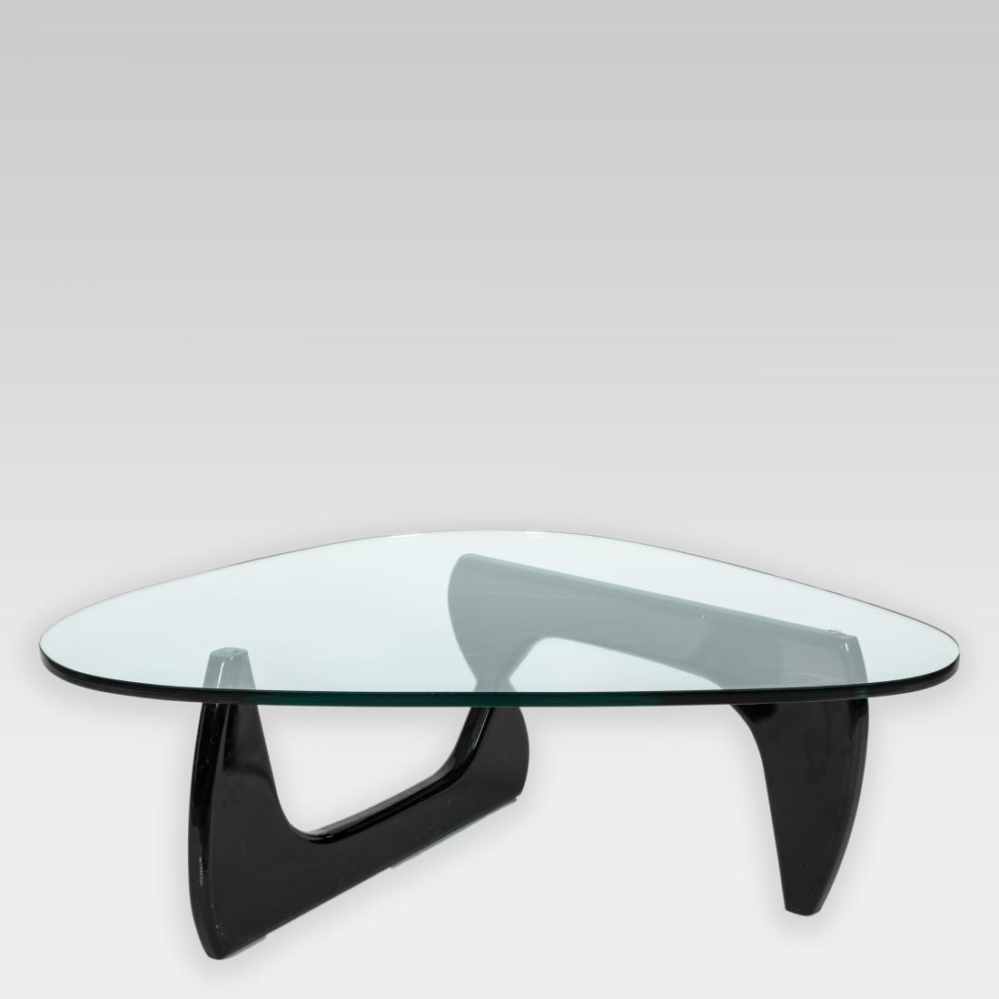 Noguchi Glass and Black Lacquer Coffee Table (1 of 2)