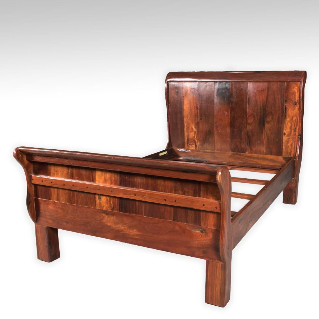 Full Size Mahogany Sleigh Bed (1 of 2)