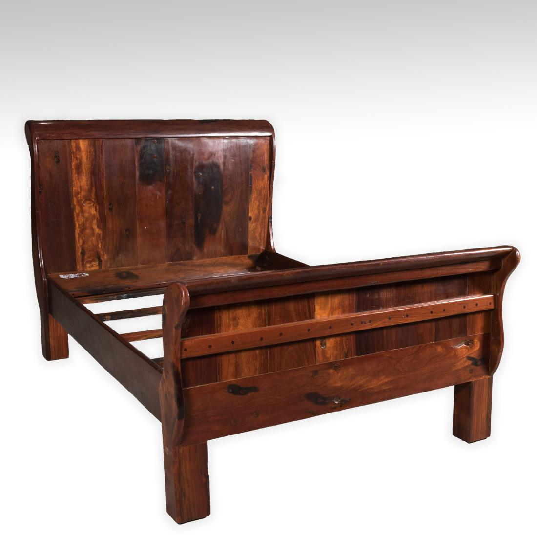 Full Size Mahogany Sleigh Bed (1 of 3)
