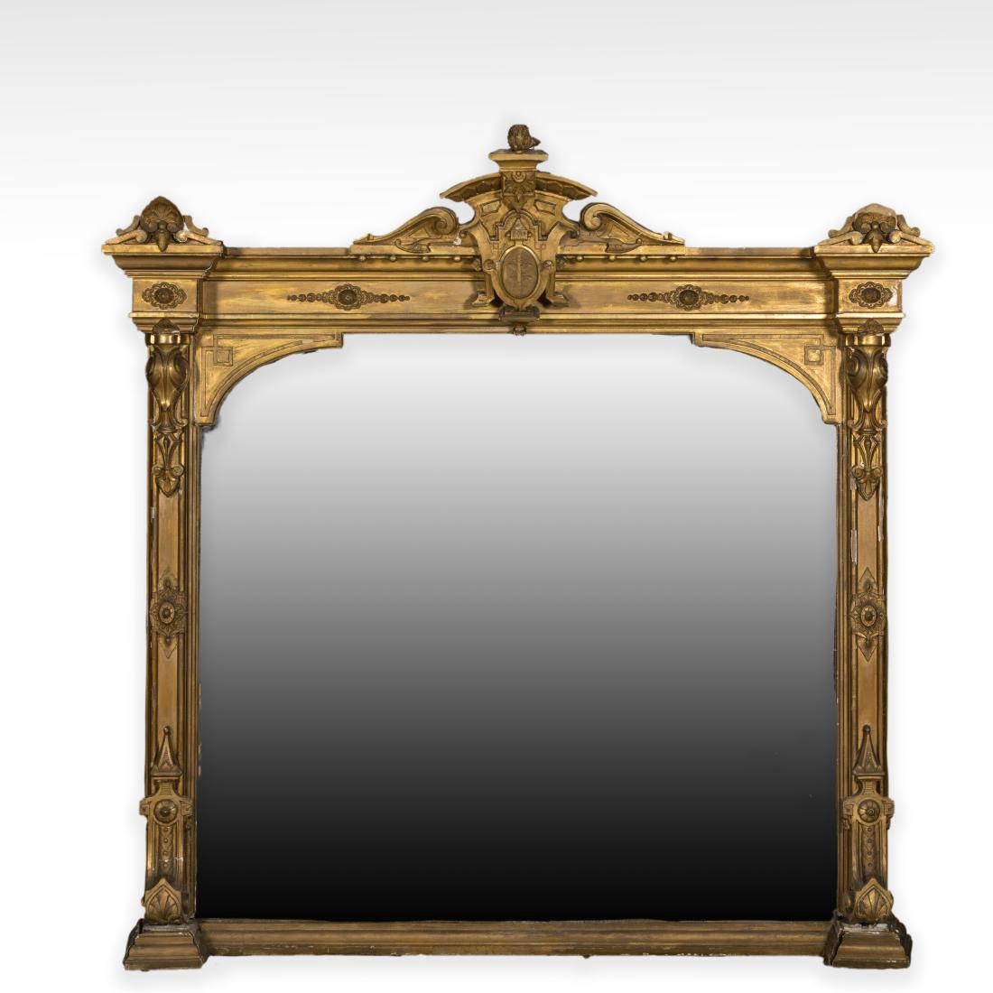 Large Victorian Ornate Gilt Mirror (1 of 3)