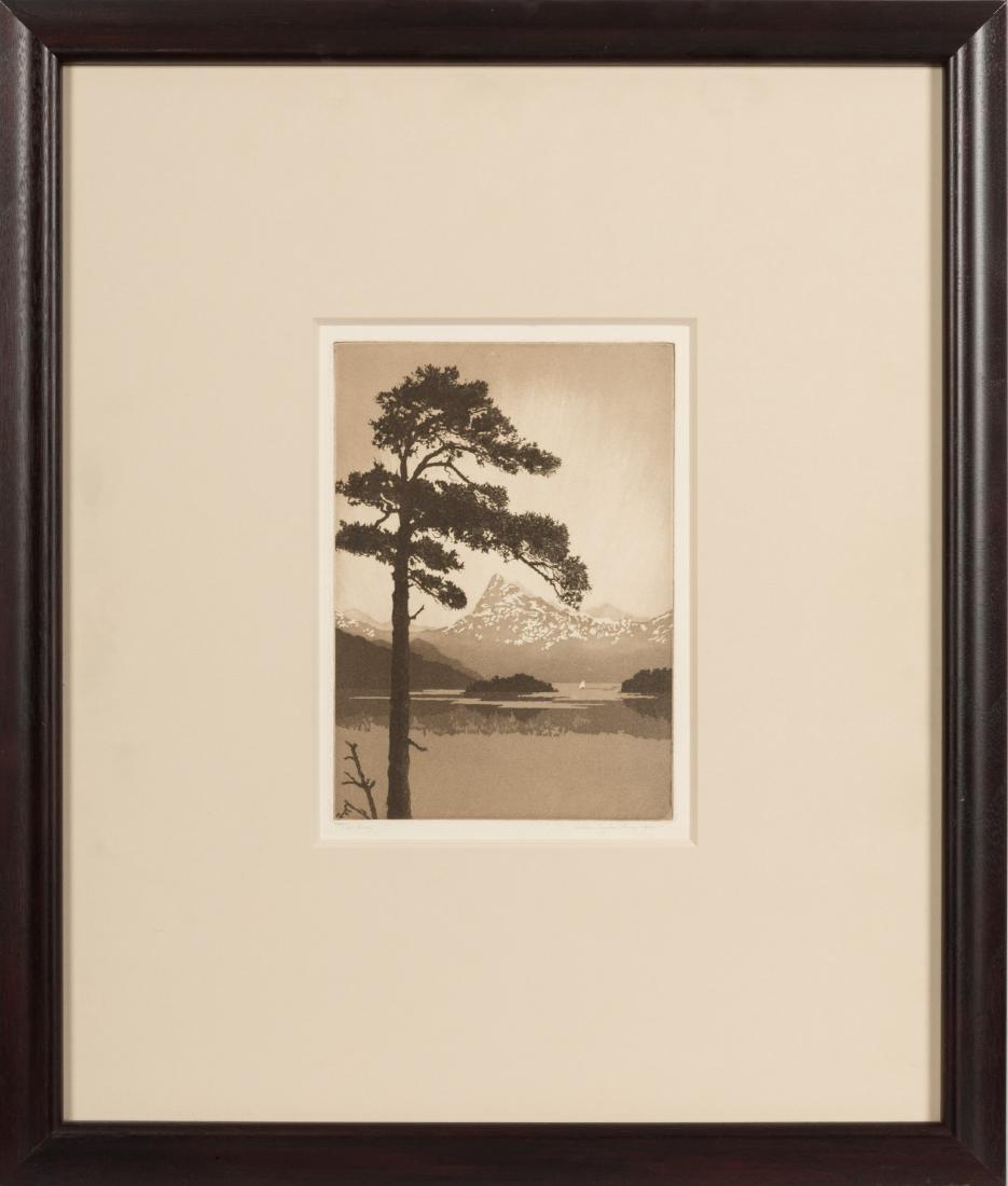 John Taylor Arms - Dawn Lake Como - Aquatint: Description - John Taylor Arms (1887-1953 U.S.) "Dawn Lake Como" black and white etching and aquatint. Trial proof, edition of 75. Signed and dated (1920) in pencil in the lower right. Dimensions - Fr