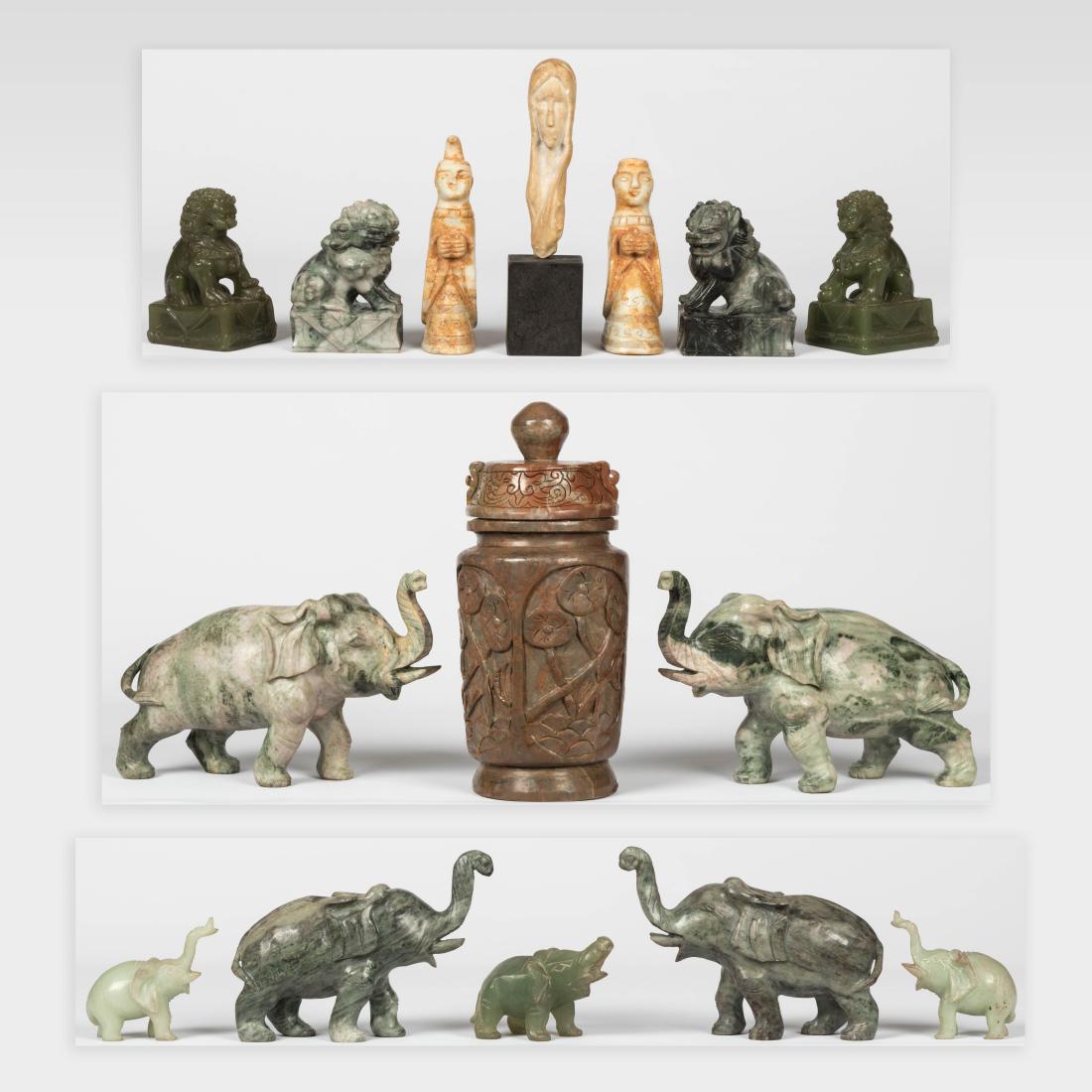 Group Hardstone Animals and Assorted Carvings (1 of 9)