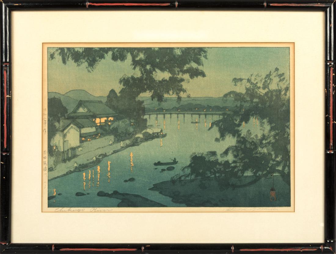 Hiroshi Yoshida - Chikugo River - Woodblock (1 of 6)
