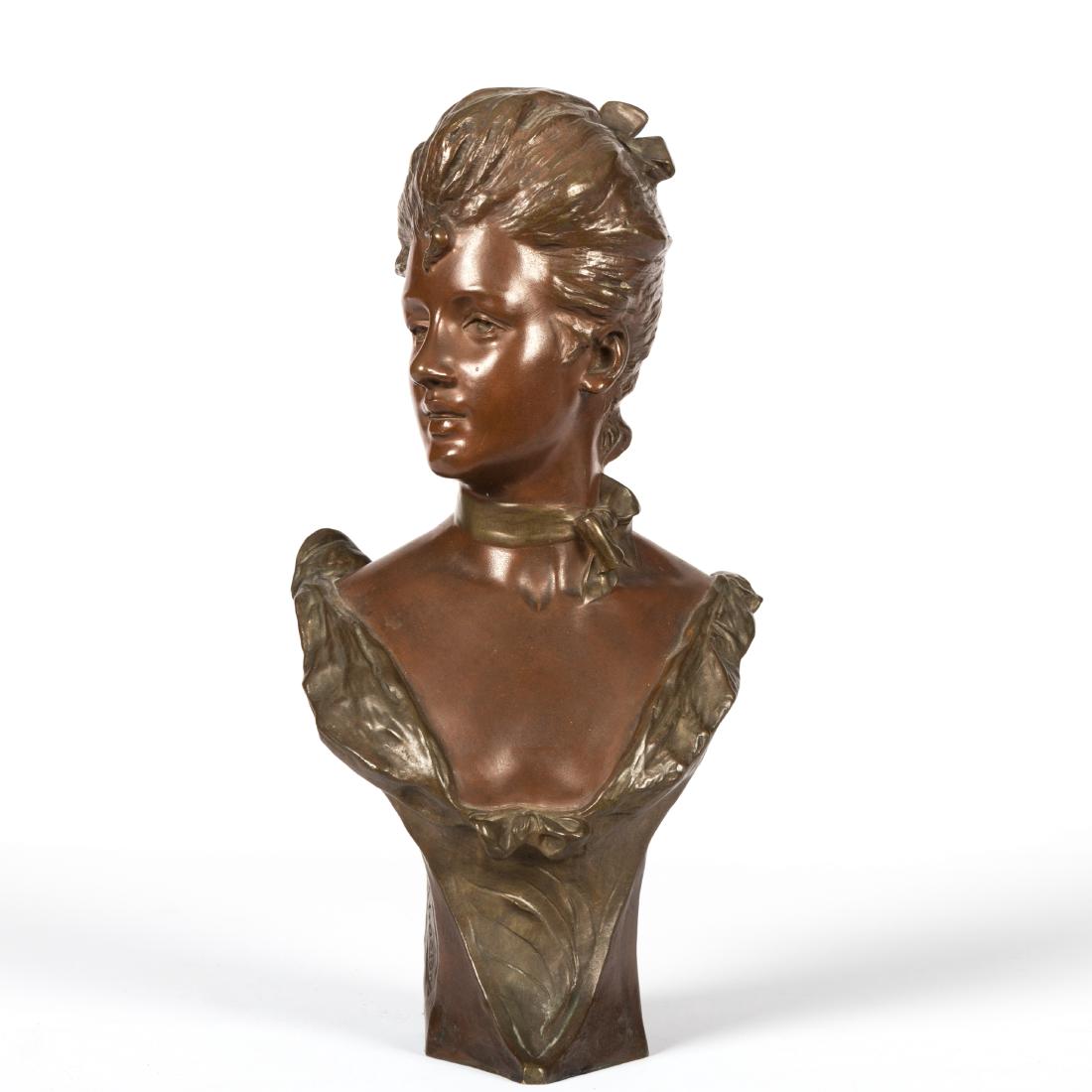 Van Der Straeten Bronze Bust of Woman - Signed (1 of 6)
