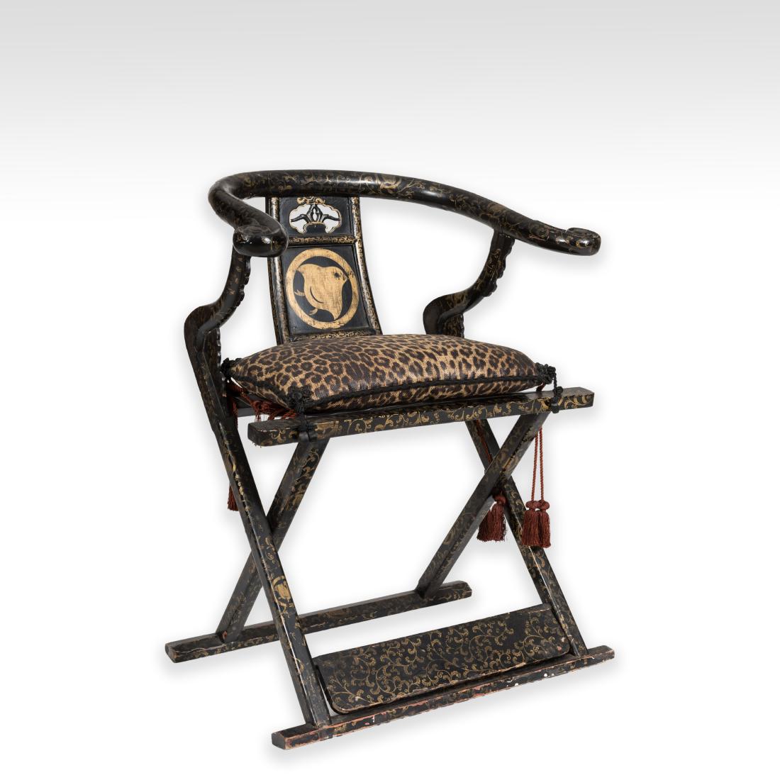 Oriental Decorated Lacquered Stool (1 of 8)