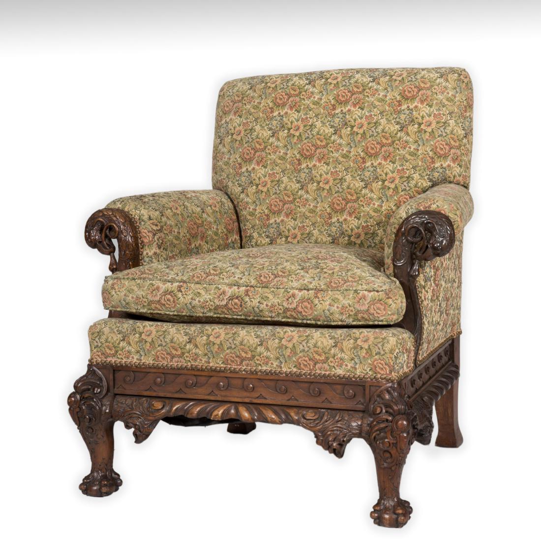 Federal Style Eagle and Serpent Club Chair (1 of 3)