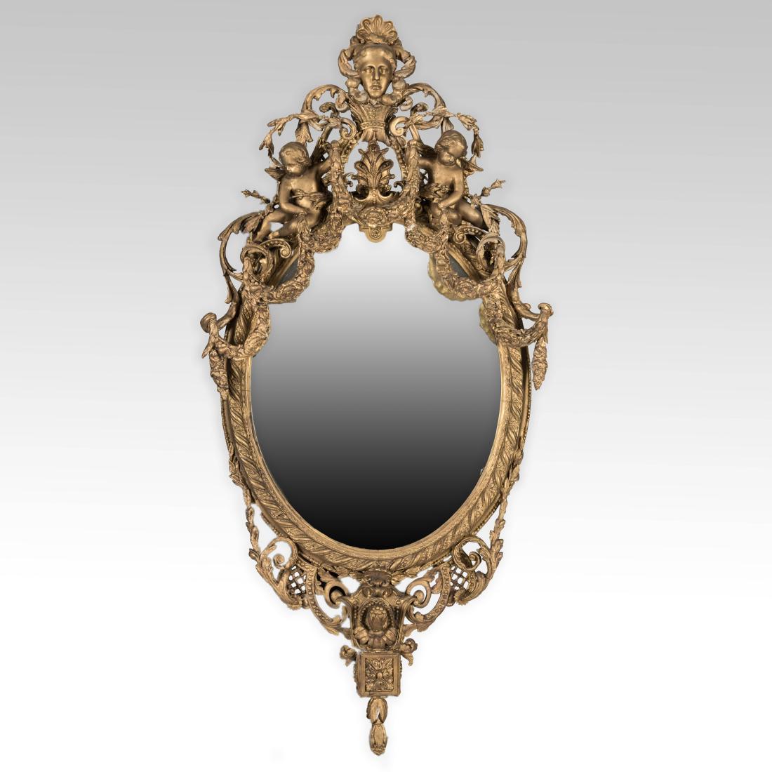 Ornate Gold Leaf Gesso Victorian Mirror (1 of 4)