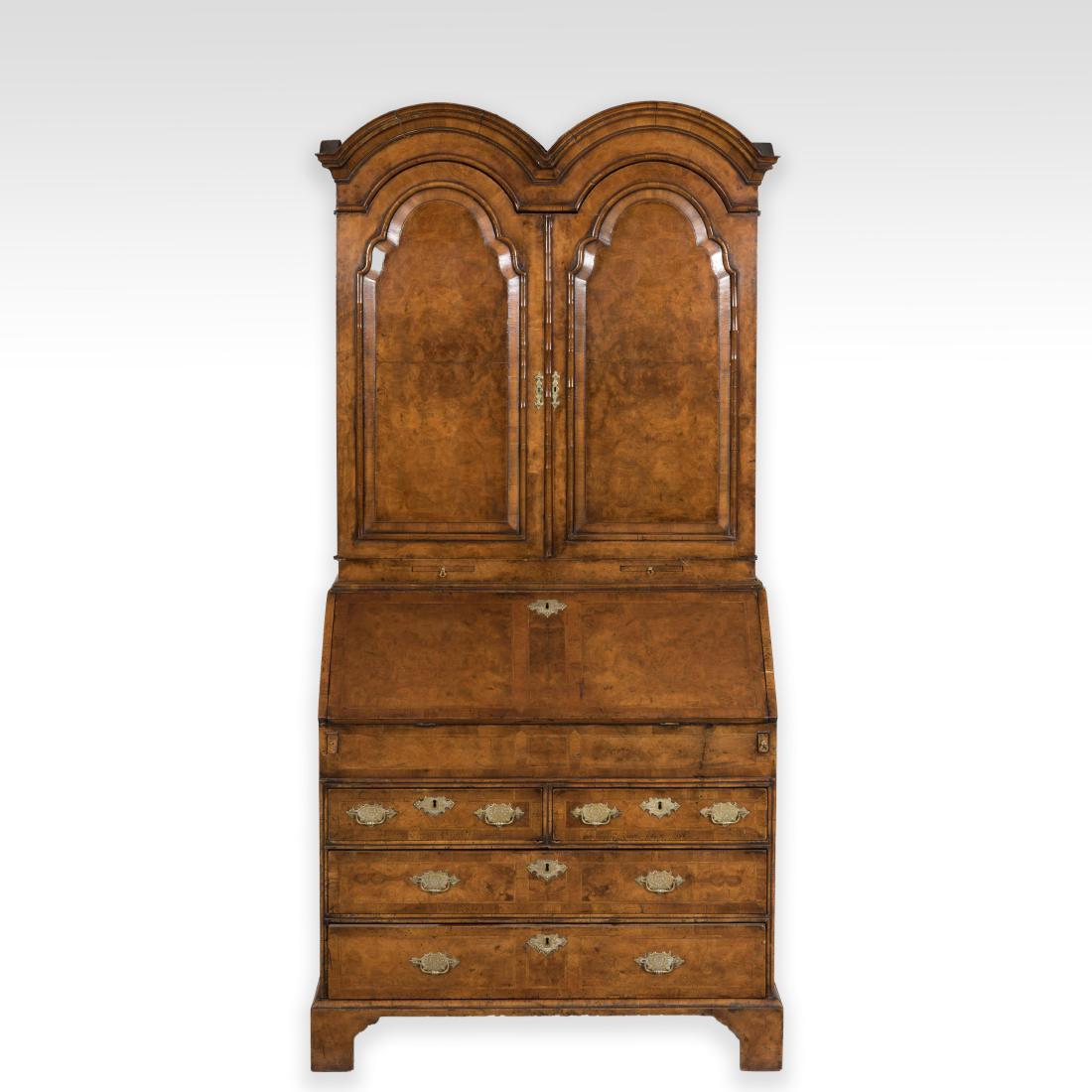 Antique English Burled Secretary Desk (1 of 12)