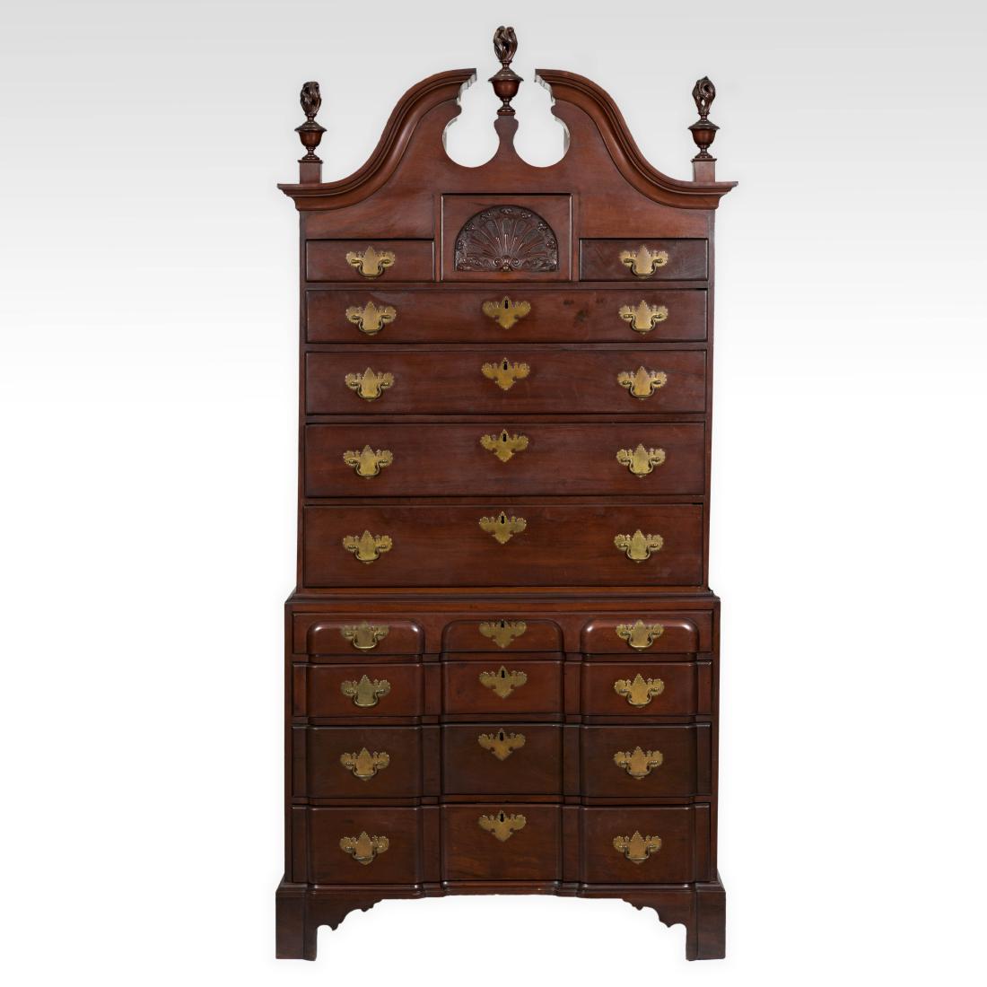 Antique Mahogany Blockfront Chest - Providence - c.1780 (1 of 13)