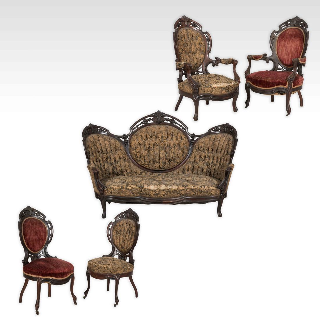 Five Piece Victorian Parlor Set (1 of 6)