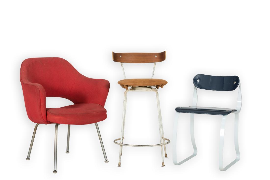 Mid Century Metal Stool and Chairs (1 of 5)