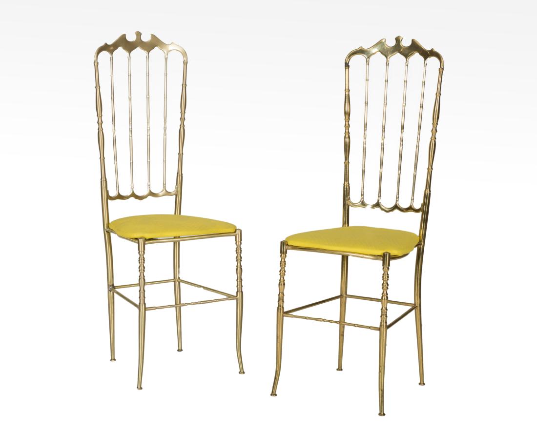 Pair Brass Side Chairs (1 of 3)